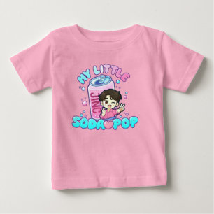 Camiseta Para Bebê Minha Pequena Pop de Soda - Estilo K-Pop Kawaii Bo