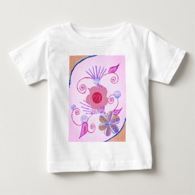 Camiseta Para Bebê Minha Pequena Princesa: Vetor Rosa Bebê Inspiracio (Frente)