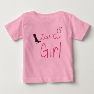 Camiseta Para Bebê Minha pequena vaqueira