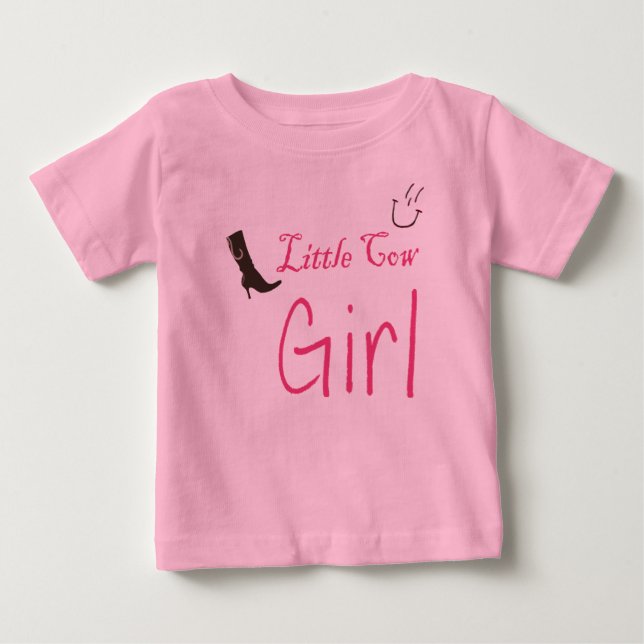 Camiseta Para Bebê Minha pequena vaqueira (Frente)
