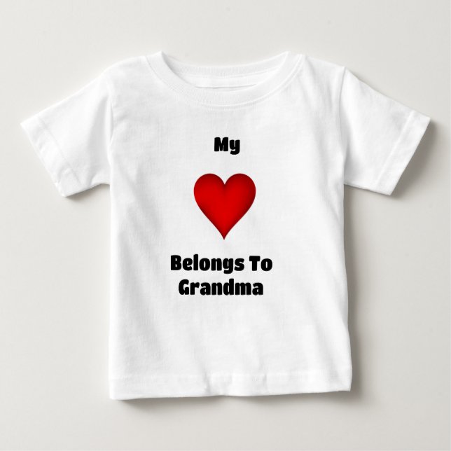 Camiseta Para Bebê Minha ♥️ Pertence À Vovó T-Shirt (Frente)