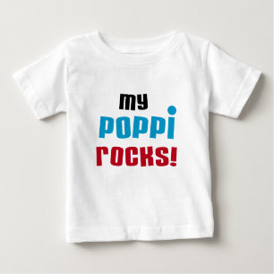 Camiseta Para Bebê Minha Poppi Rocks T-shirts e presentes