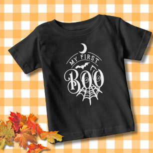 Camiseta Para Bebê Minha primeira camiseta do bebê do Boo Black Hallo