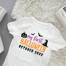 Camiseta Para Bebê Minha Primeira Criança Bonita de Halloween Persona