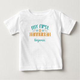 Camiseta Para Bebê Minha primeira edição de Hanukkah