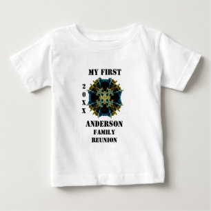 Camiseta Para Bebê Minha Primeira Família Reunião Caleidoscópio
