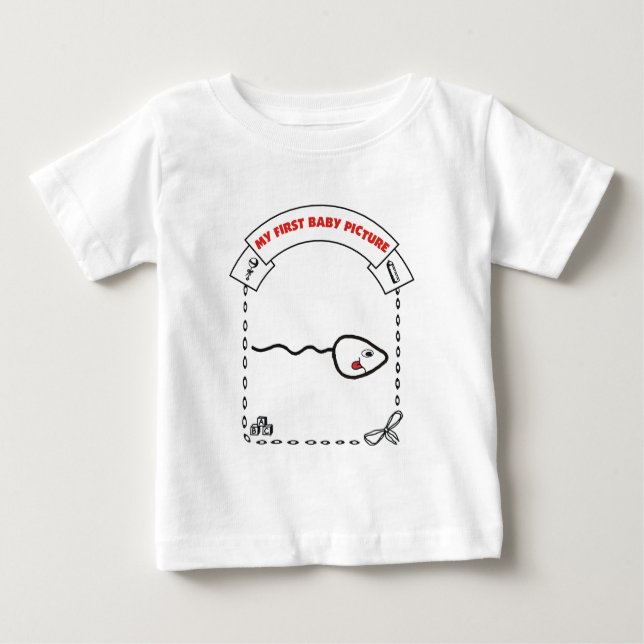 CAMISETA PARA BEBÊ MINHA PRIMEIRA IMAGEM DO BEBÊ (Frente)