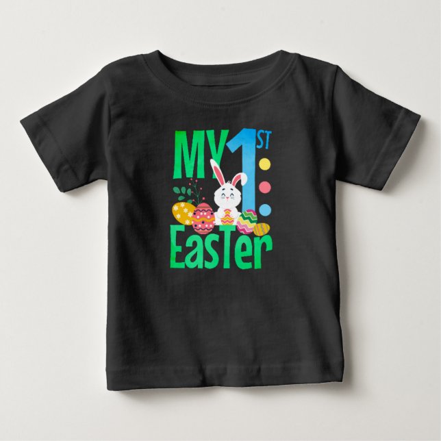 Camiseta Para Bebê Minha primeira Páscoa (Frente)