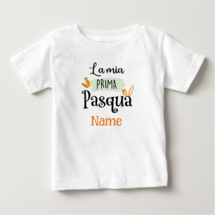 Camiseta Para Bebê Minha primeira Páscoa - La Mia Prima Pasqua