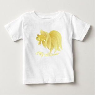 Camiseta Para Bebê Minha Princesa Peixe Dourado