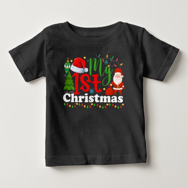 Camiseta Para Bebê Minha rua de Natal-81053 (Frente)