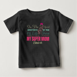 Camiseta Para Bebê Minha Super Mãe Melhor de Todas