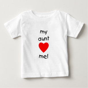 Camiseta Para Bebê Minha tia Amor Me