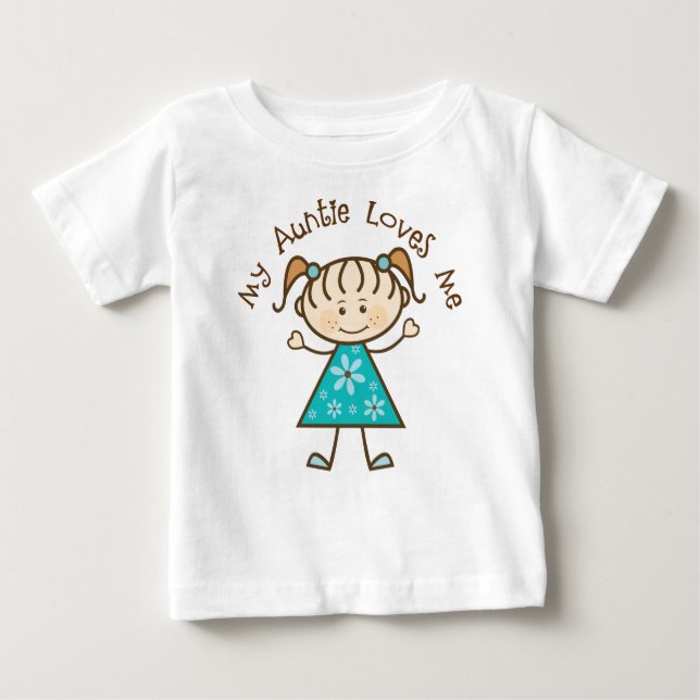 Camiseta Para Bebê Minha tia Amor Me Presente (Frente)
