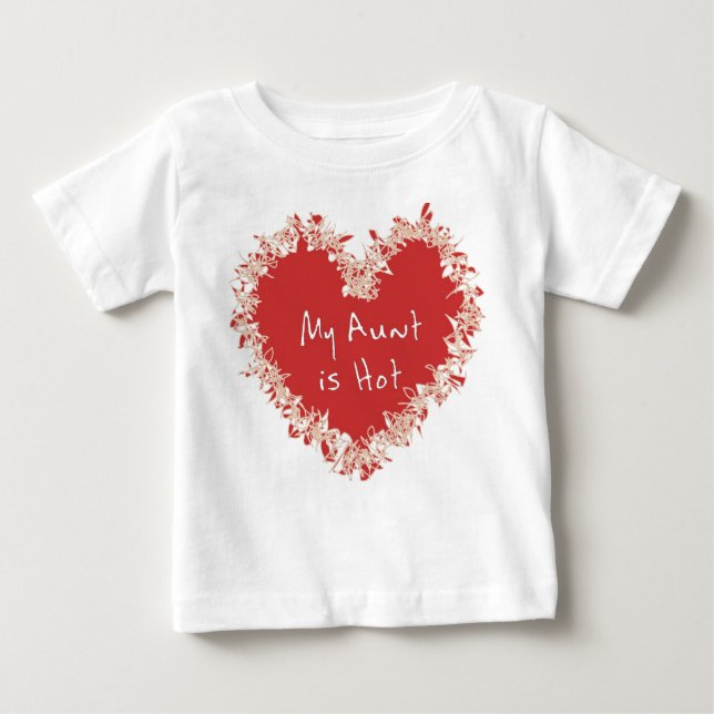 Camiseta Para Bebê Minha tia está quente (Frente)