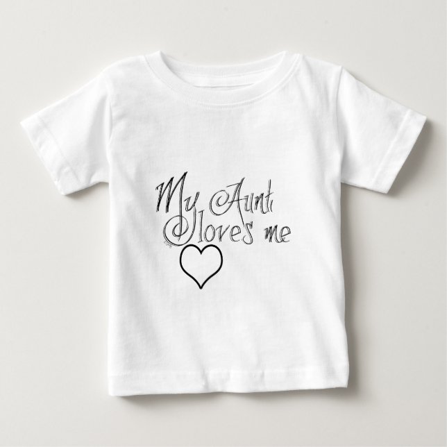 Camiseta Para Bebê minha tia me ama (Frente)