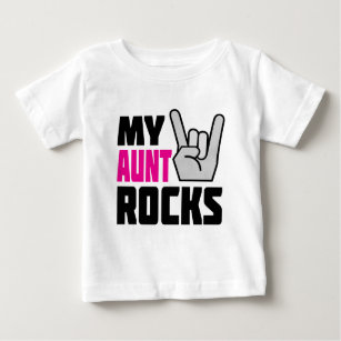 Camiseta Para Bebê Minha tia Rocha