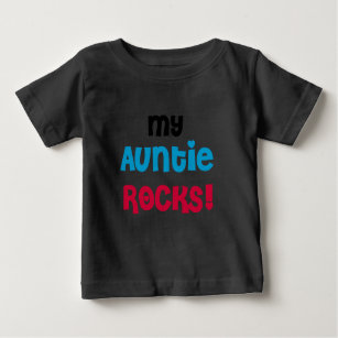 Camiseta Para Bebê Minha tia Rocks
