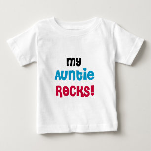 Camiseta Para Bebê Minha tia Rocks