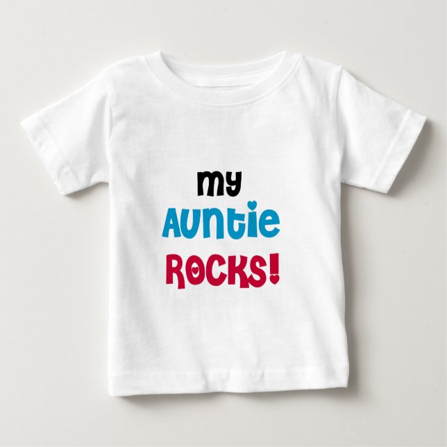 Camiseta Para Bebê Minha tia Rocks (Frente)