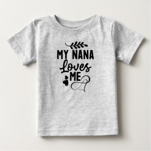 Camiseta Para Bebê Minha vó me ama