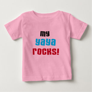 Camiseta Para Bebê Minha Yaya Rocks T shirts e presentes