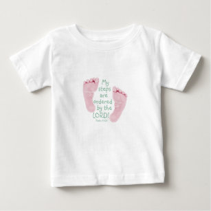 Camiseta Para Bebê Minhas etapas são pedidas pelo senhor