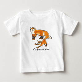 Camiseta Para Bebê Minhas graças são uma raposa! Gráfico de raposa cú