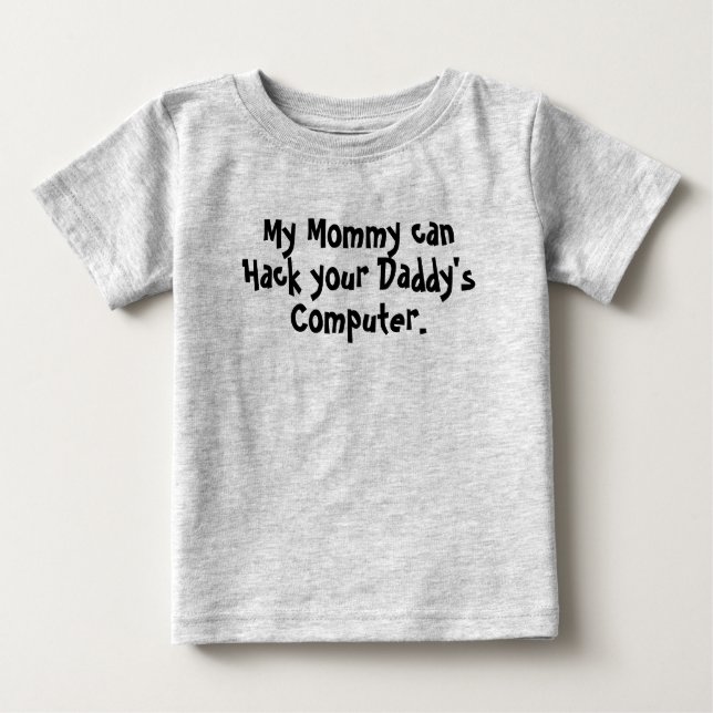 Camiseta Para Bebê Minhas mamães podem cortar seu pai (Frente)