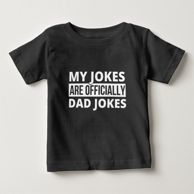 Camiseta Para Bebê minhas piadas são piadas de pai (Frente)