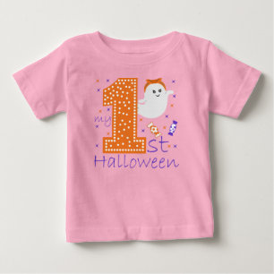 Camiseta Para Bebê minhas primeiras meninas de Halloween bebê