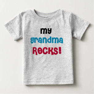 Camiseta Para Bebê Minhas rochas da avó