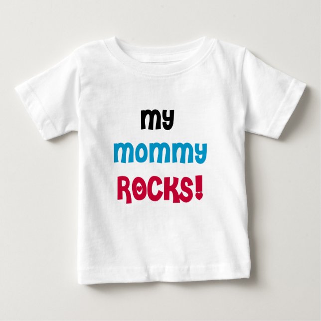 Camiseta Para Bebê Minhas Rochas da Mamãe (Frente)