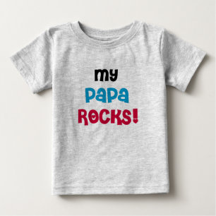Camiseta Para Bebê Minhas rochas da papá
