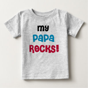 Camiseta Para Bebê Minhas rochas da papá