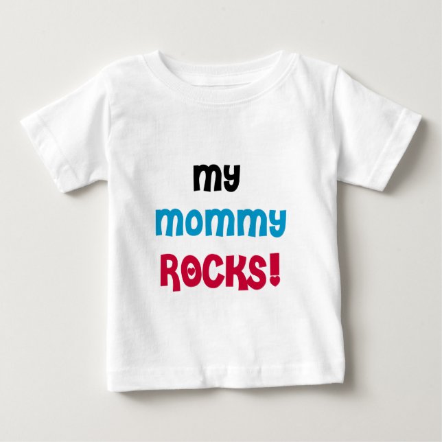 Camiseta Para Bebê Minhas rochas das mamães (Frente)