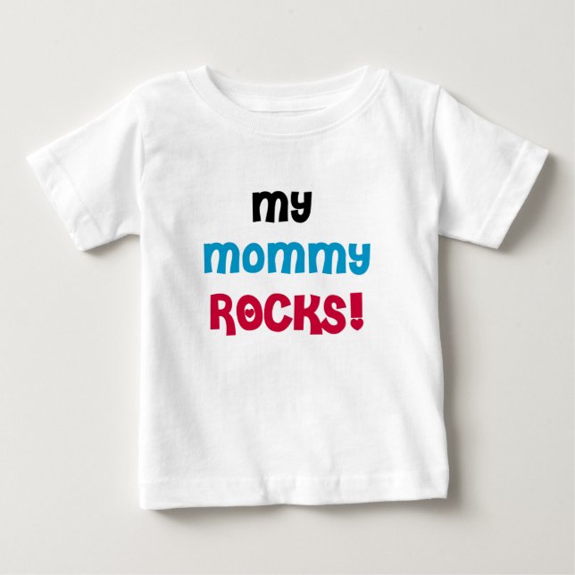 Camiseta Para Bebê Minhas rochas das mamães (Frente)