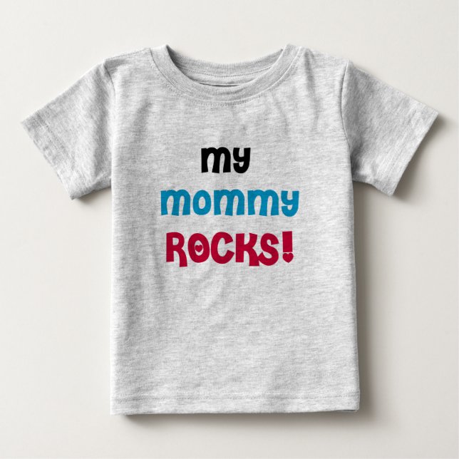 Camiseta Para Bebê Minhas rochas das mamães (Frente)
