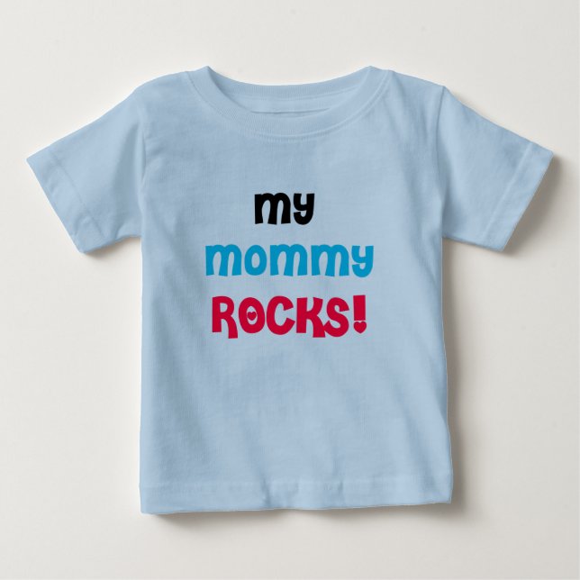 Camiseta Para Bebê Minhas rochas das mamães (Frente)