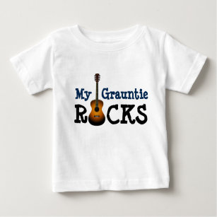 Camiseta Para Bebê "Minhas rochas de Grauntie! "