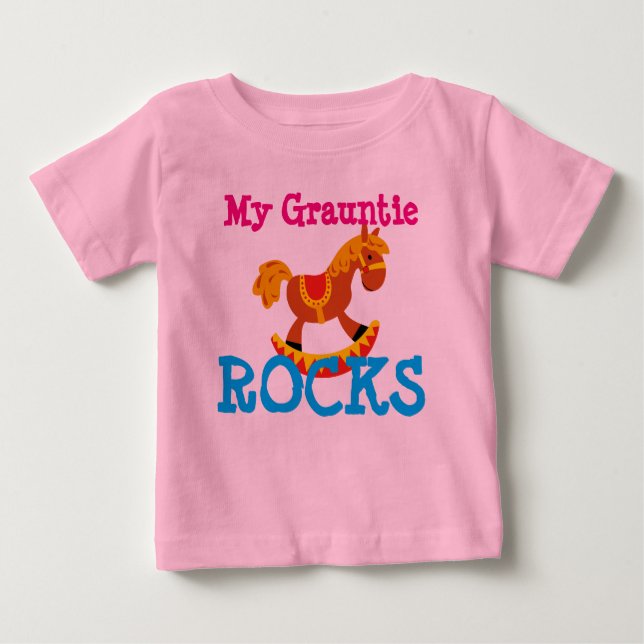 Camiseta Para Bebê "Minhas rochas de Grauntie! " (Frente)