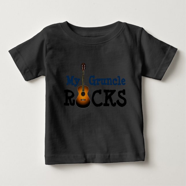 Camiseta Para Bebê "Minhas rochas de Gruncle! " (Frente)