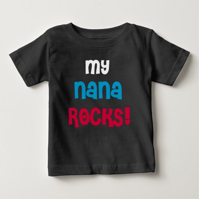 Camiseta Para Bebê Minhas rochas de Nana (Frente)