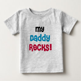 Camiseta Para Bebê Minhas rochas do pai