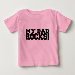 Camiseta Para Bebê Minhas rochas do pai!