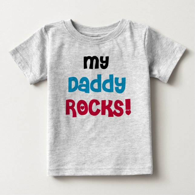 Camiseta Para Bebê Minhas rochas do pai (Frente)