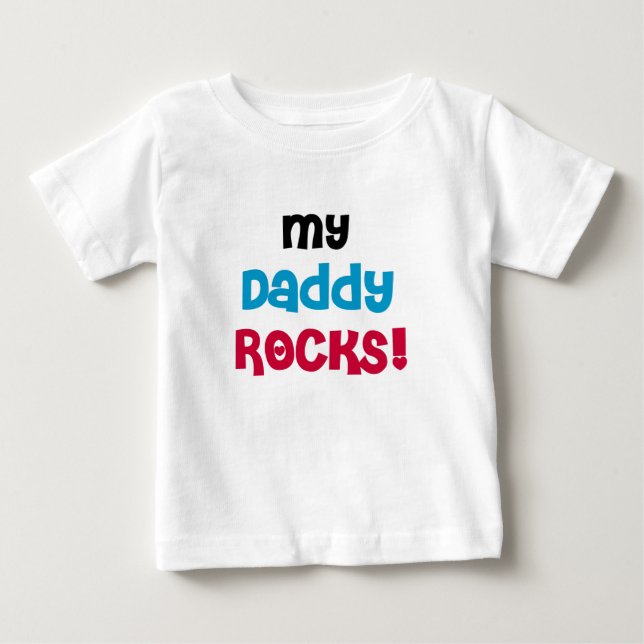 Camiseta Para Bebê Minhas rochas do pai (Frente)
