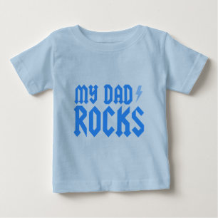 Camiseta Para Bebê Minhas rochas do pai