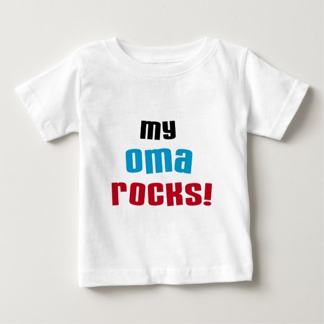 Camiseta Para Bebê Minhas T-shirts e presentes de Oma Rocks (Frente)