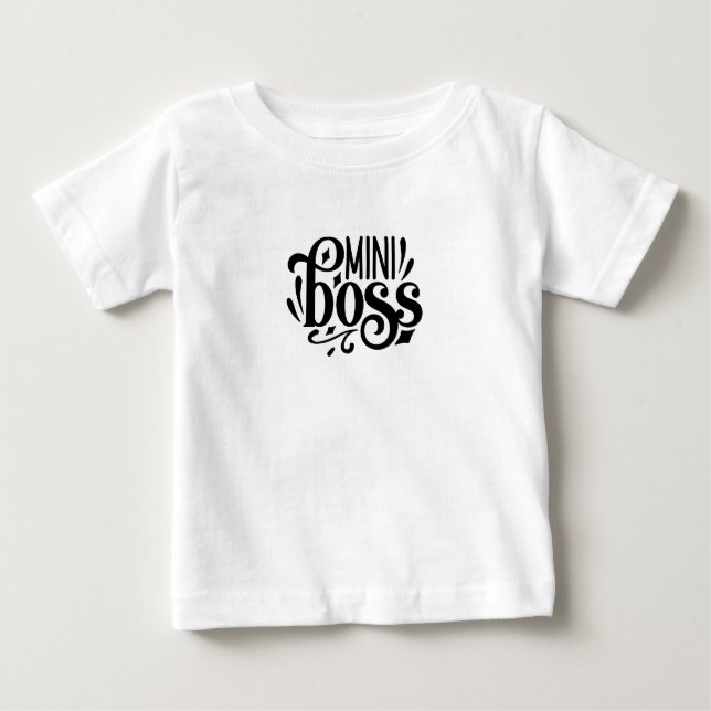 Camiseta Para Bebê Mini Boss (Frente)